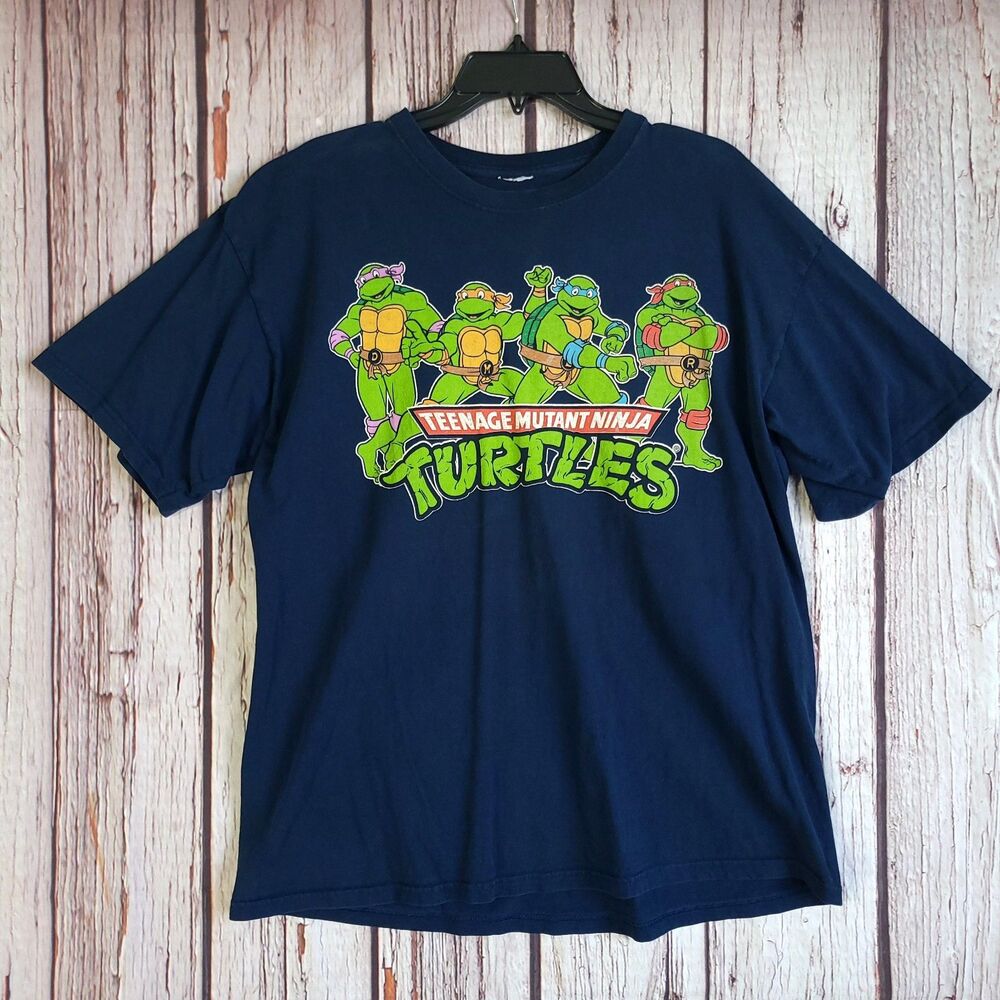 Teenage Mutant Ninja Turtles TMNT 2010 Graphic Print Crew Neck T-Shirt Mens L